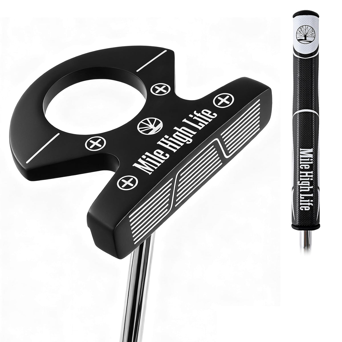 Right Handed Golf Putter with Grip and Aim Line P658501