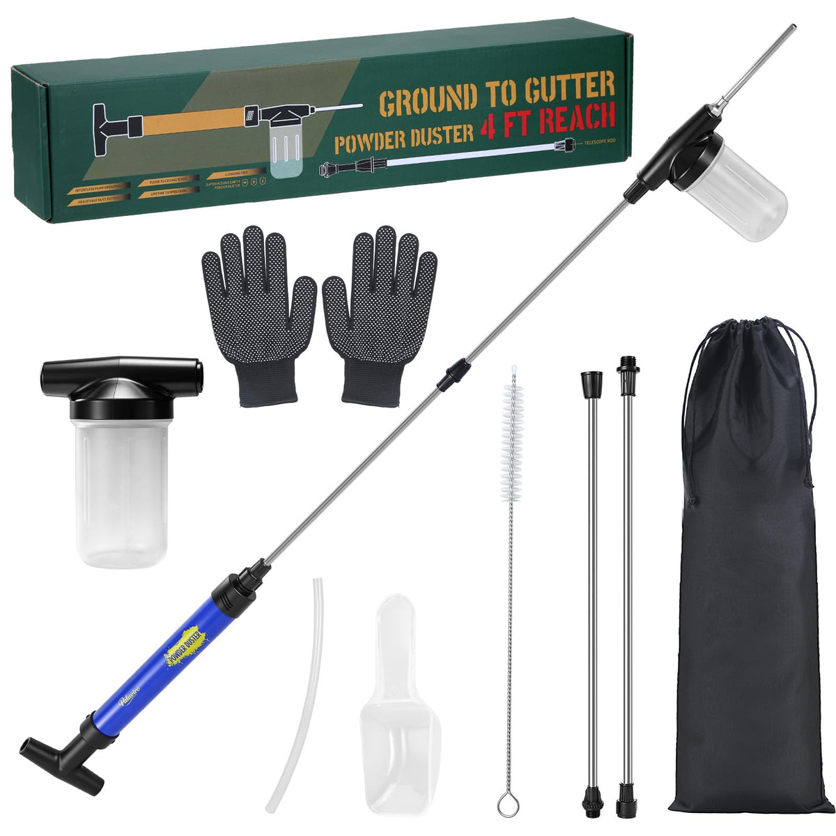Diatomaceous Earth Powder Duster with Storage Bag N917