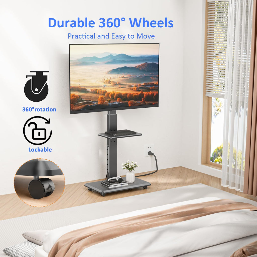 Rolling TV Stand with Power Outlet for 32-75" TV Z7444
