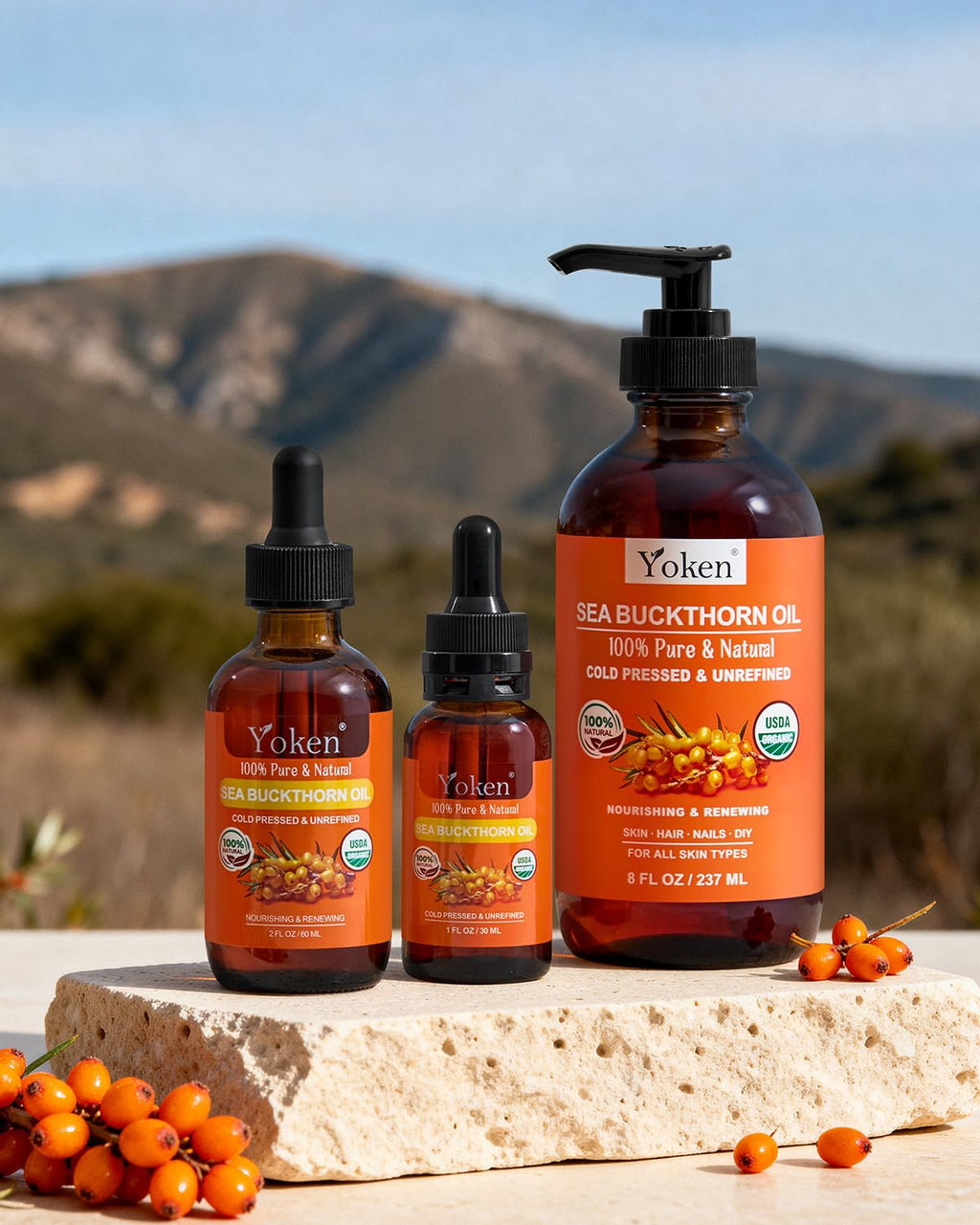 Cold Pressed Organic Sea Buckthorn Oil 1oz I44570