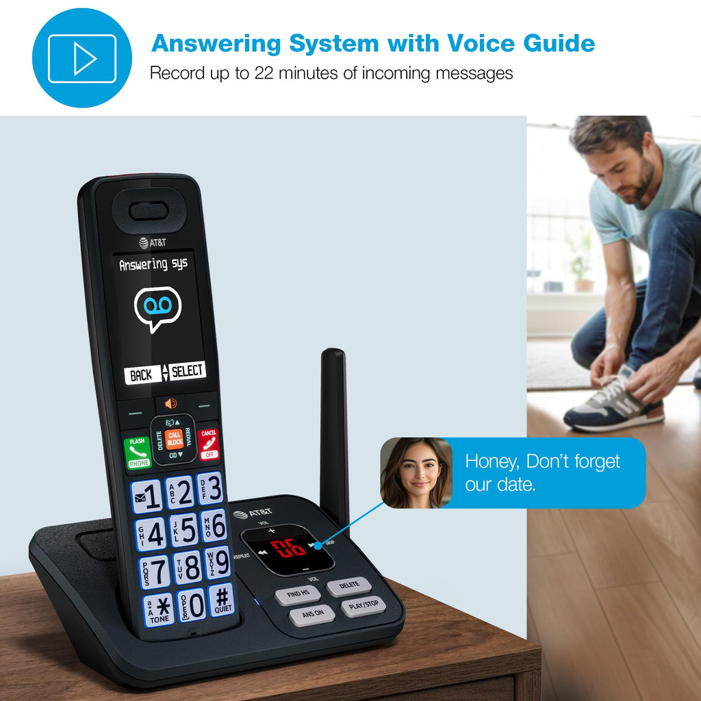 3 Handsets Cordless Phone with Answering System U44313