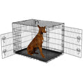 48 Inch Extra Large Folding Dog Crate with Divider Panel B93628