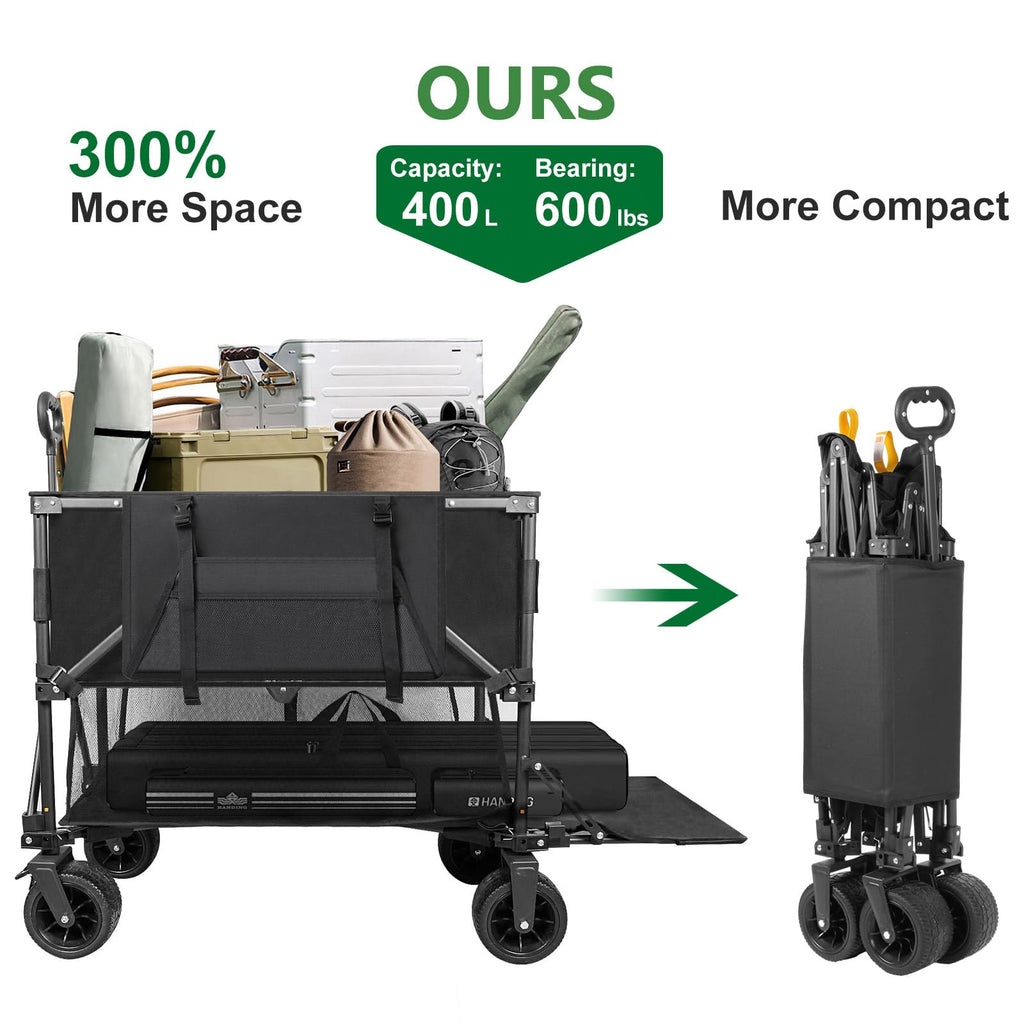 600lb Capacity 400L Collapsible Wagon M351987