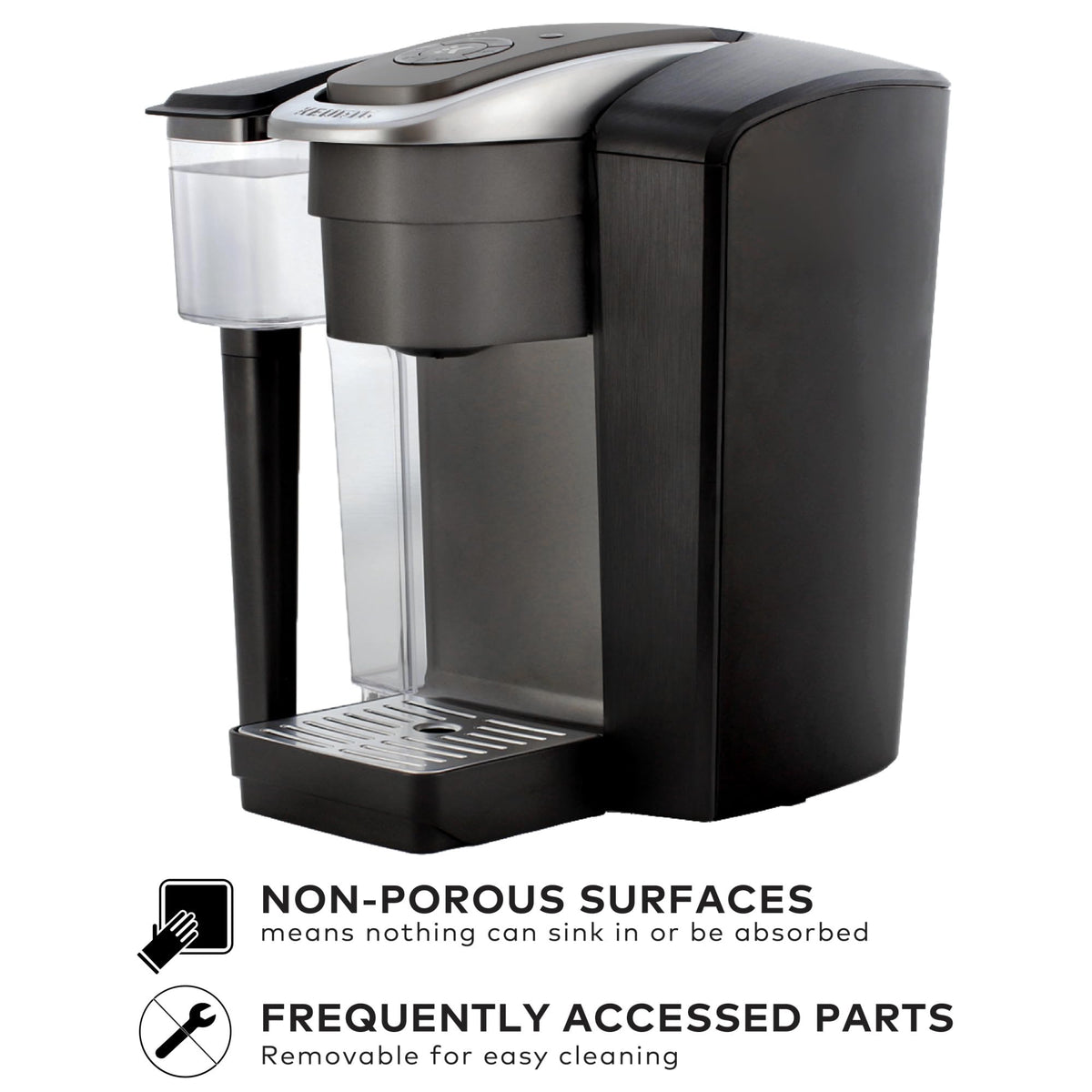 Single Serve Coffee Maker, 96 oz Water Reservoir, Black I79329
