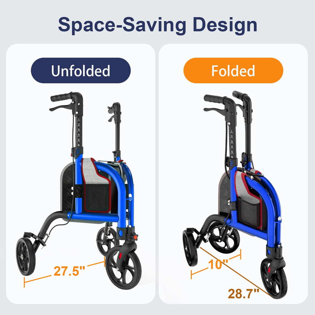 Foldable Narrow 3 Wheel Walker R566084