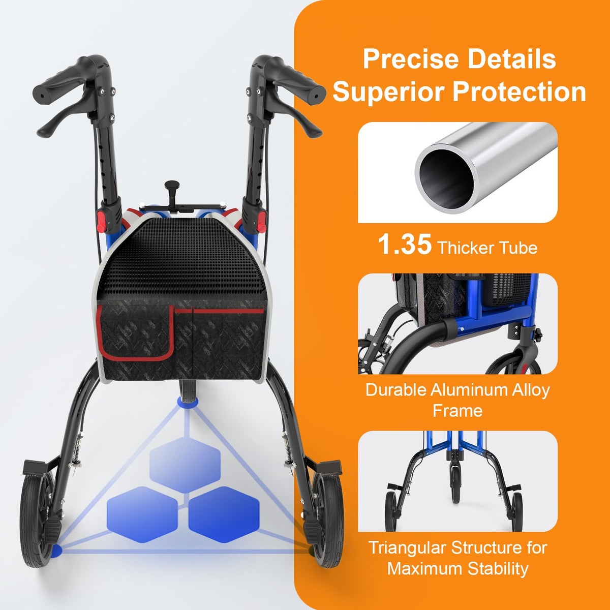 Foldable Narrow 3 Wheel Walker R566084
