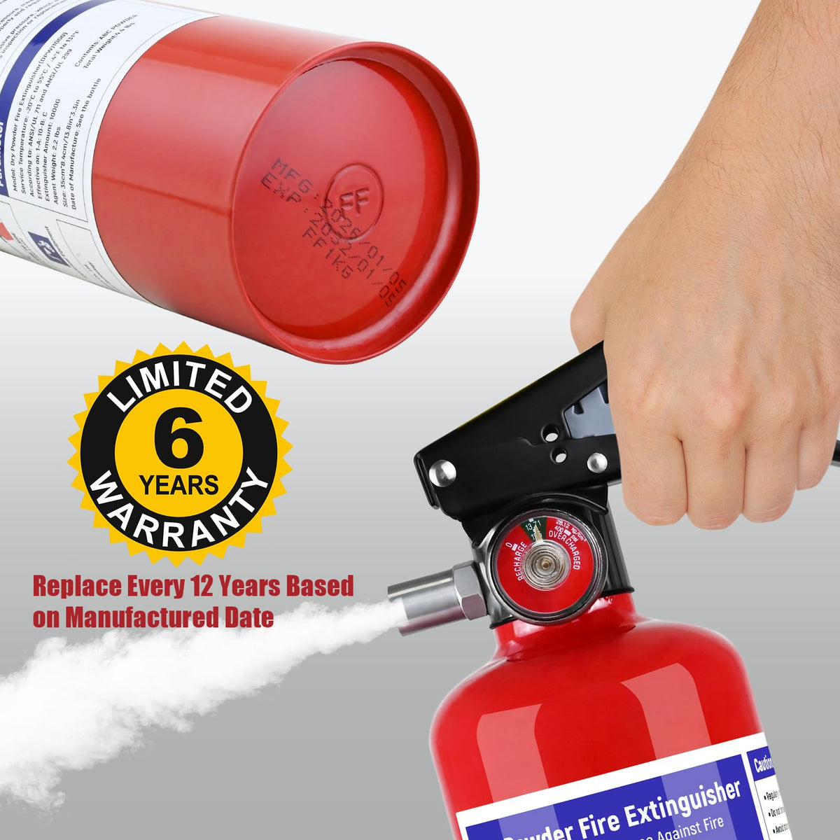 1 Pack 2.5 lb ABC Dry Chemical Fire Extinguisher with Bracket A594498