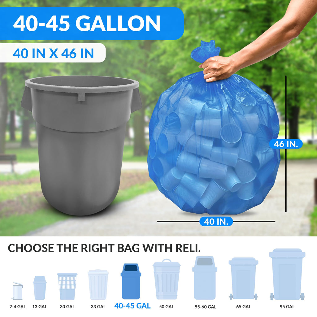 40-45 Gallon Heavy Duty Trash Bags M69199