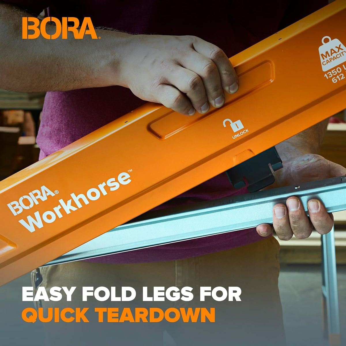 2 Pack Folding Heavy Duty Metal Sawhorse Y17528