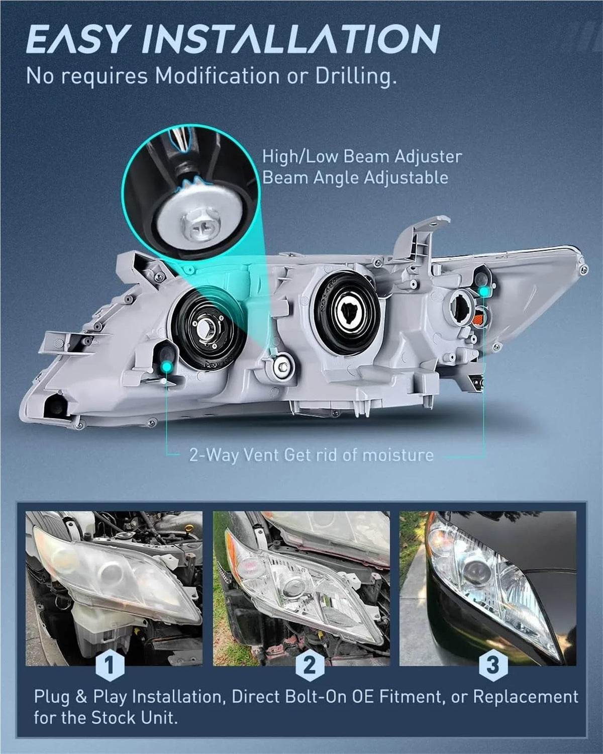 Front Bumper Head Light Headlamp Turn Signal Light Left H82622