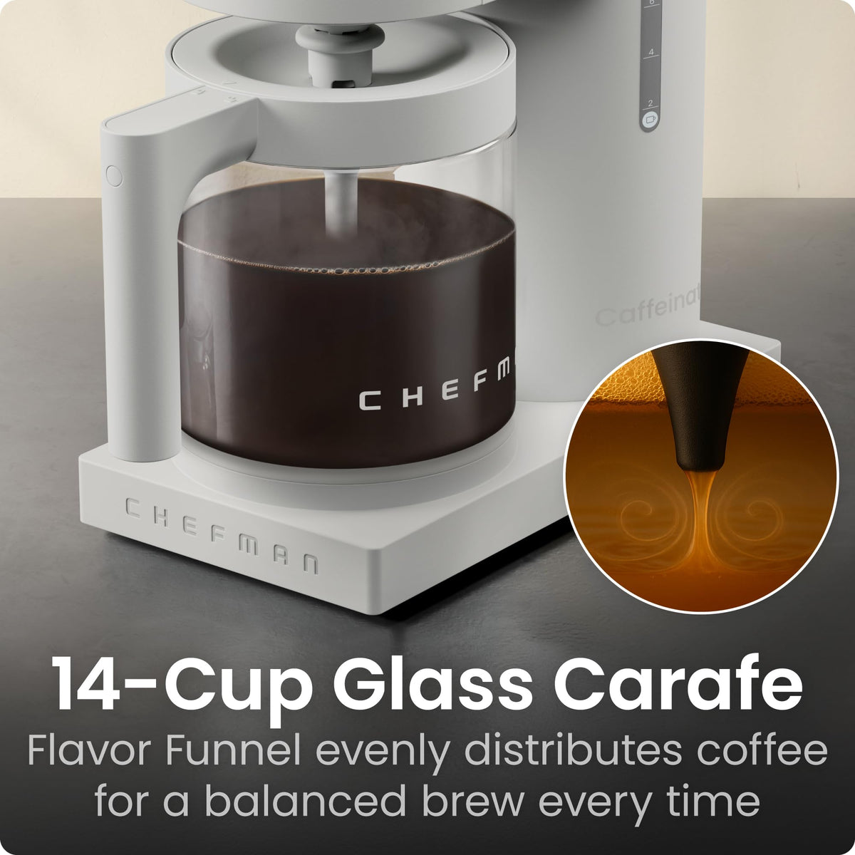 Programmable Drip Coffee Maker, 14-Cup Glass Carafe J795
