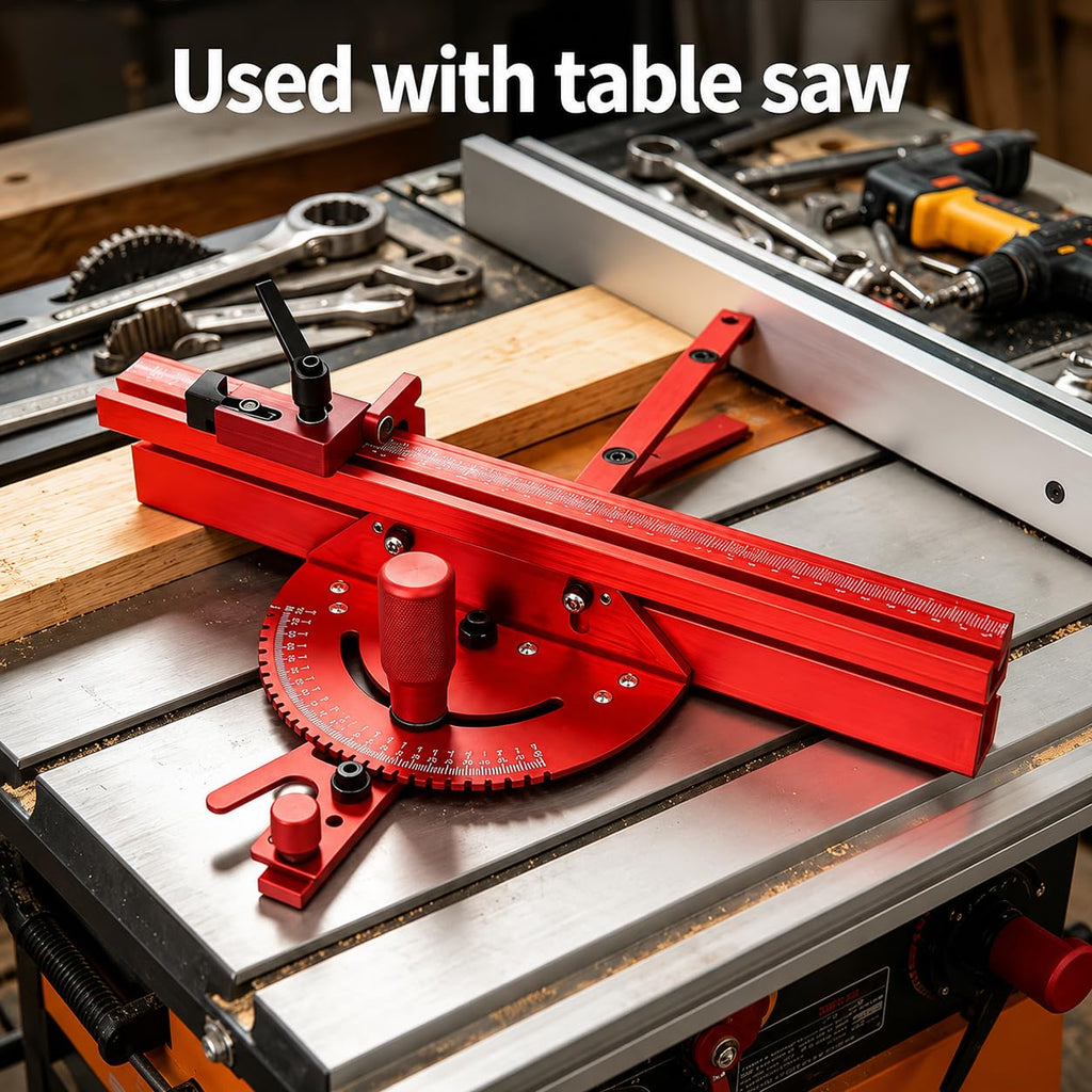 Adjustable Miter Gauge with Aluminum Fence F220