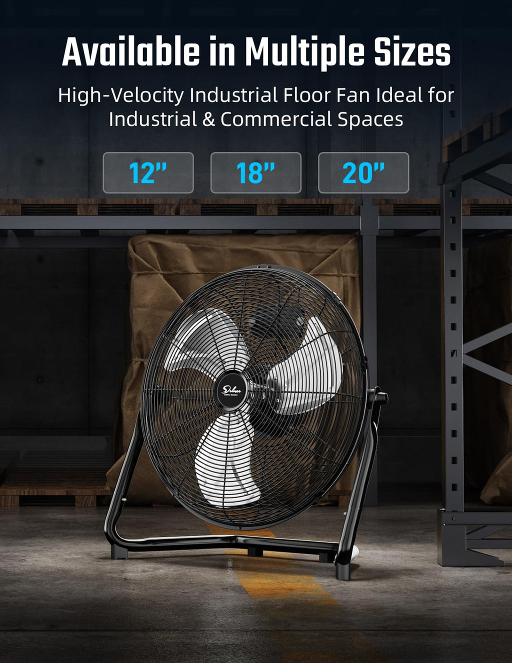 18 Inch 3-Speed Metal Floor Fan O622
