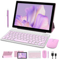 10 Inch Android Tablet with Keyboard Mouse Case Stylus Pink P468474