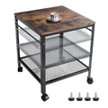 Rustic 2-Tier End Table with Adjustable Height Shelf K315193