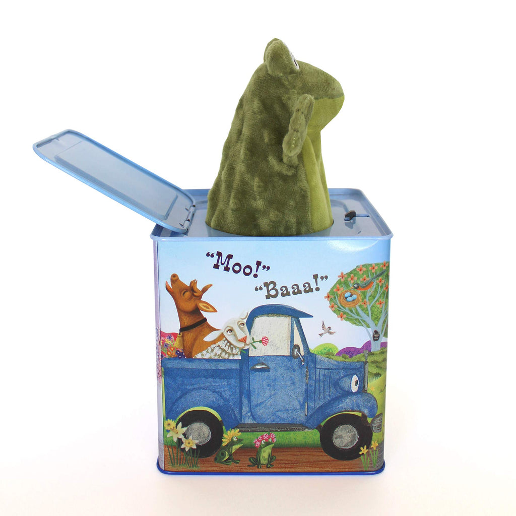 Blue Truck Jack-in-The-Box Plush Toy with Music B9678