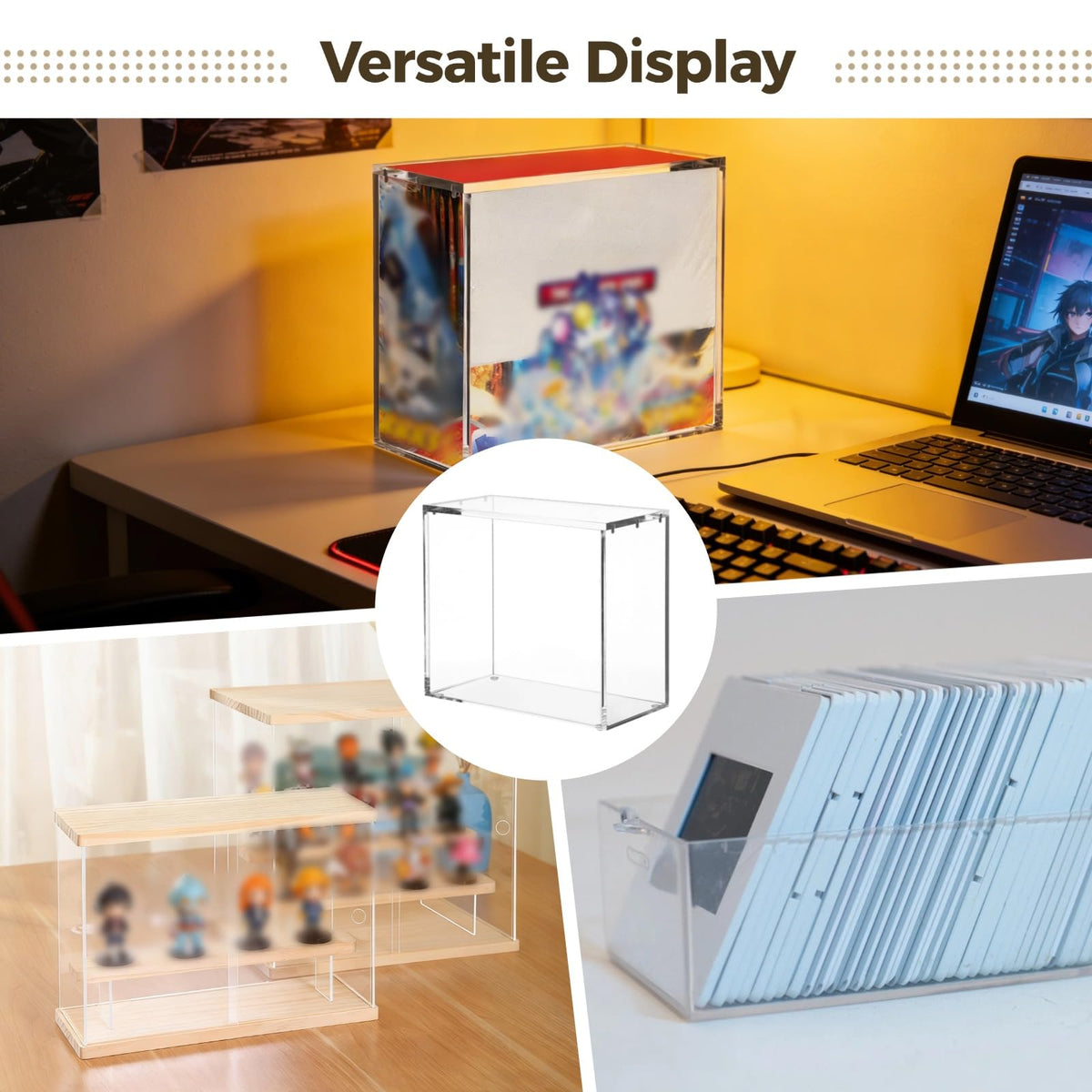 4 Pcs Acrylic Display Cases with Lid I6834