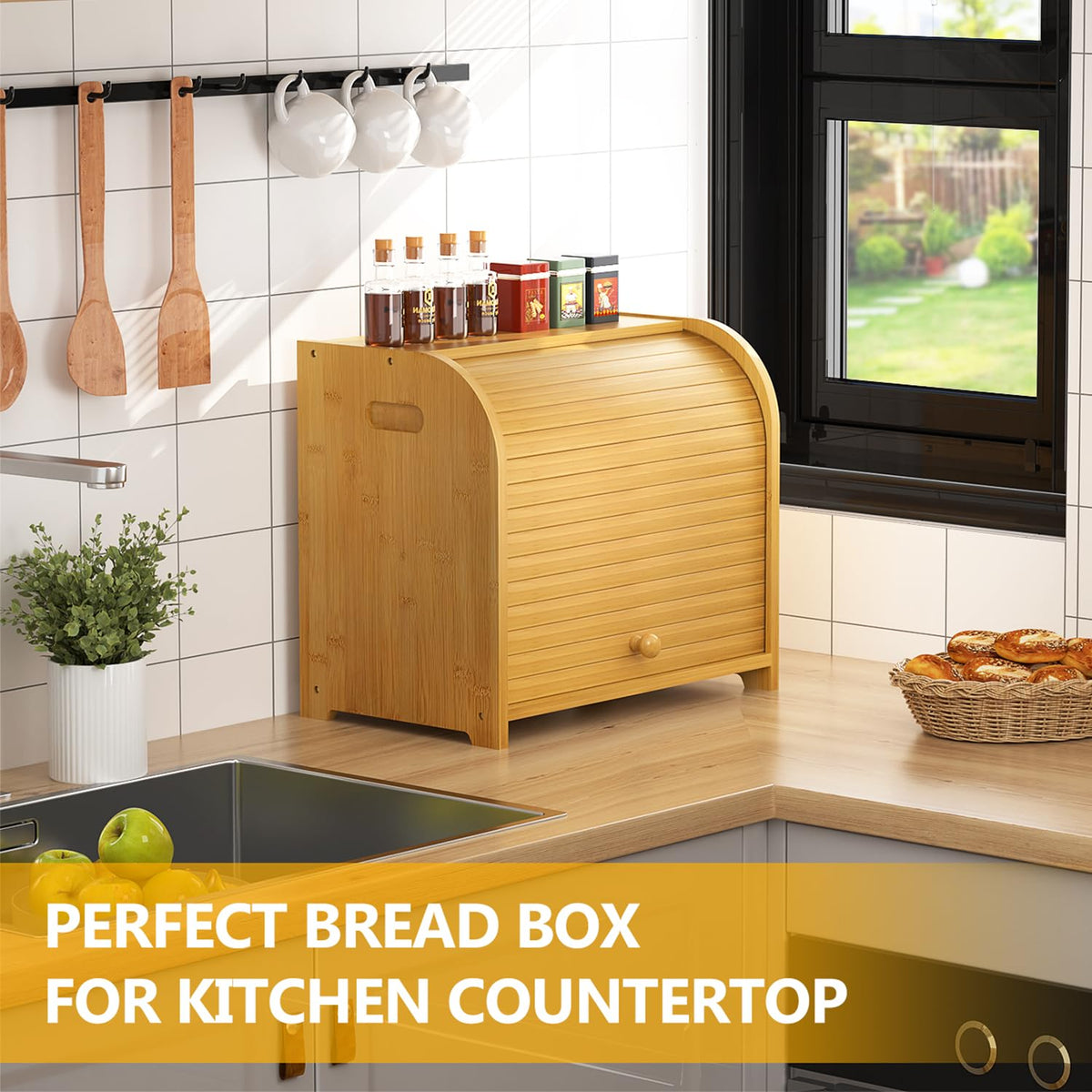 Bamboo Bread Box J9803