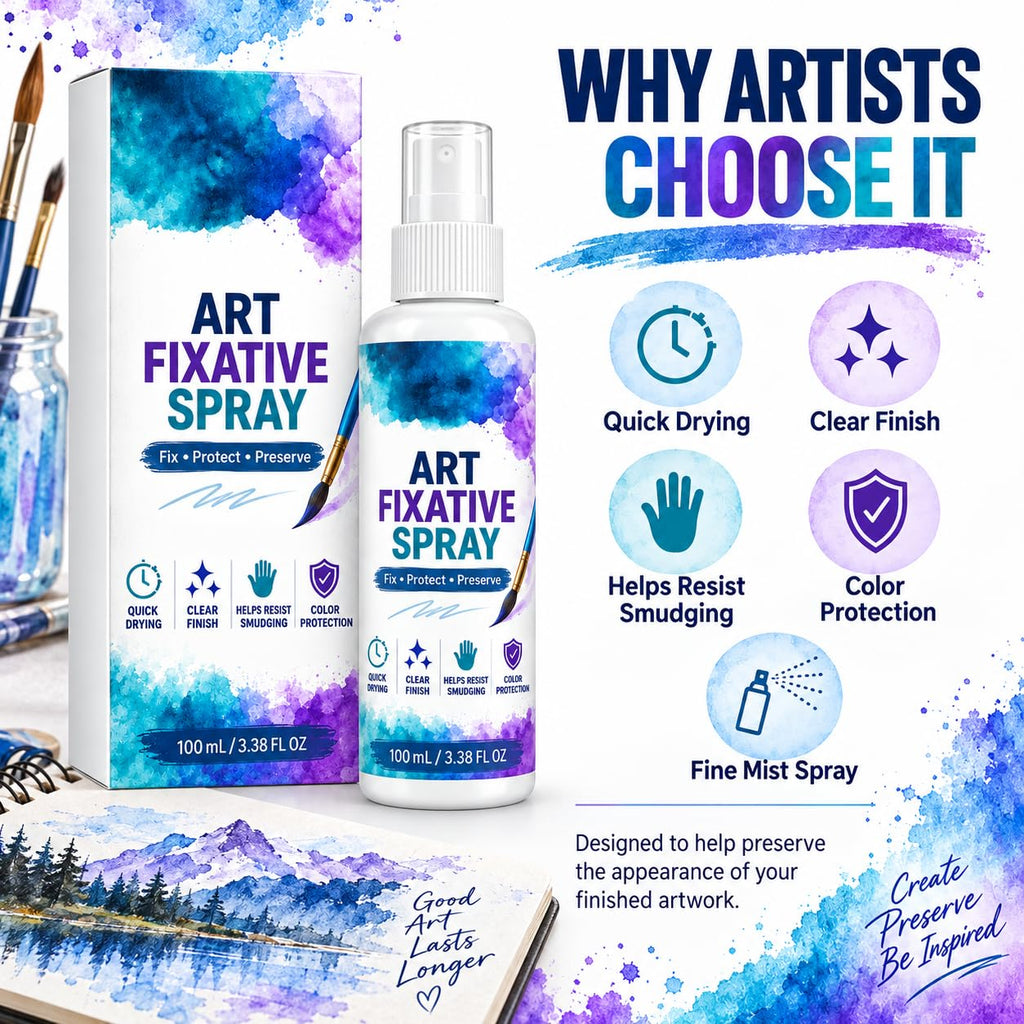 Art Fixative Spray for Pencil & Mixed Media, 4 Pack Q6593