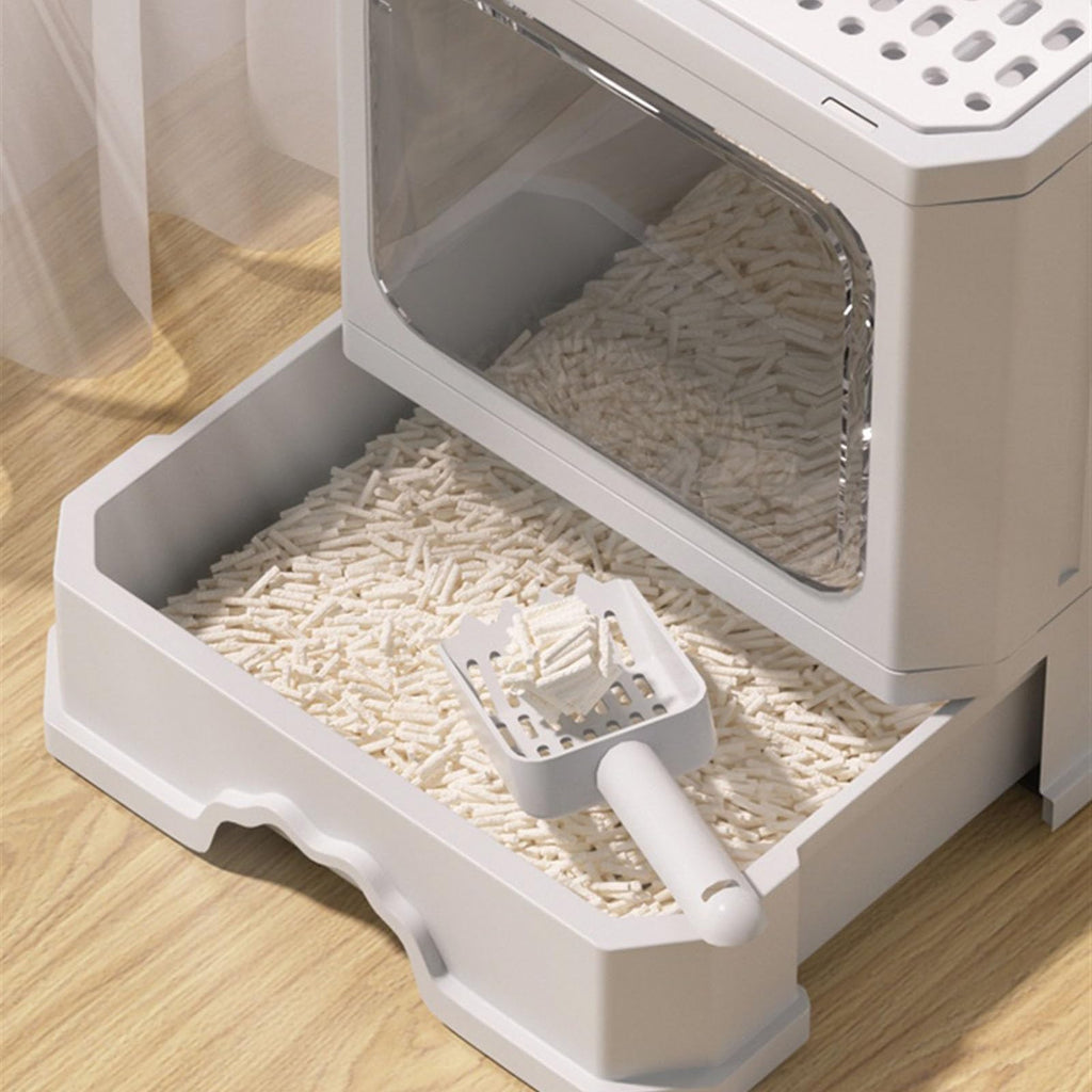 Foldable Cat Litter Box with Lid and Shovel L926340