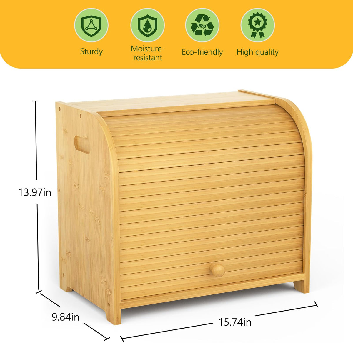 Bamboo Bread Box J9803