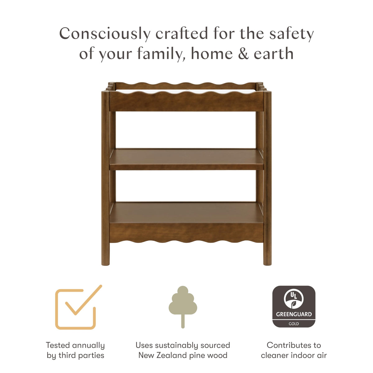 Changing Table in Natural Walnut E6759