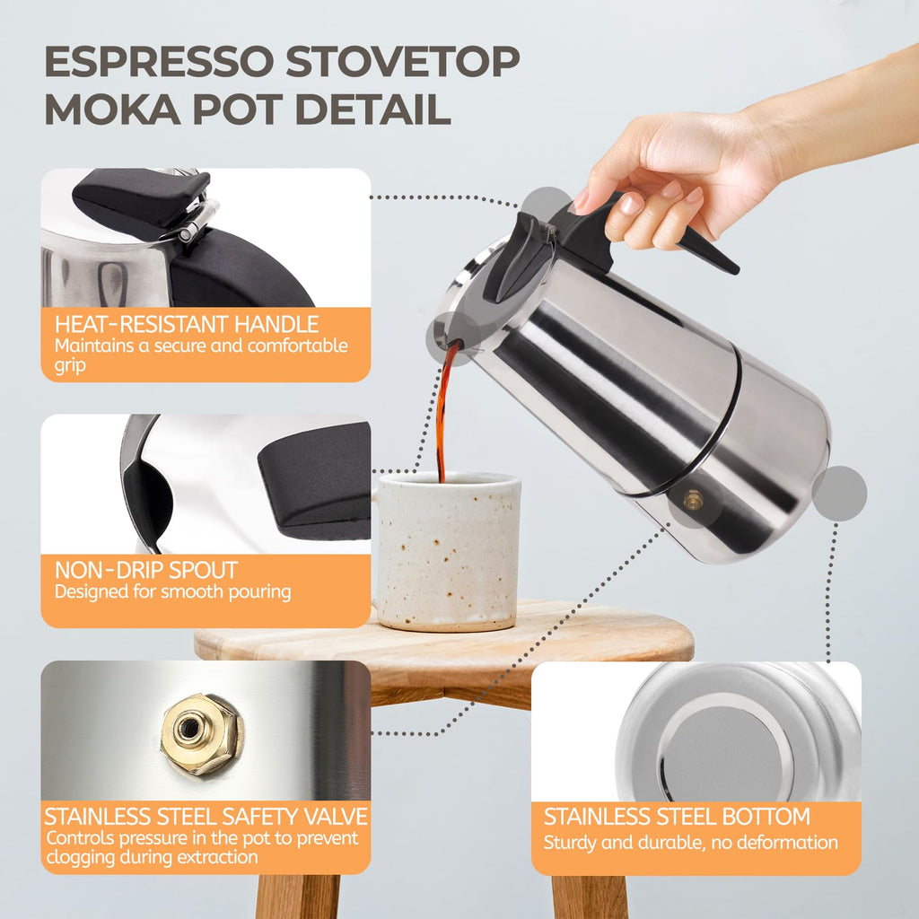 12 Cup Stainless Steel Moka Pot L793136