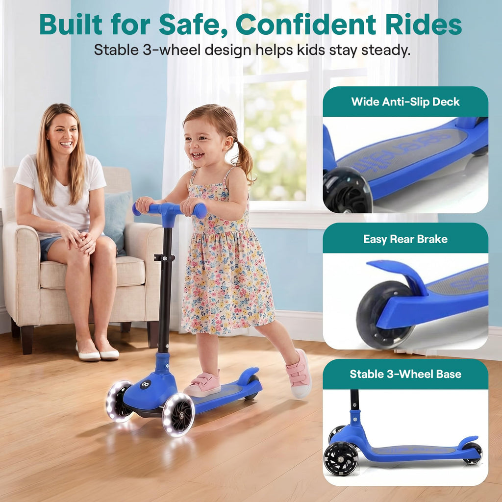3-Wheel Toddler Scooter with LED Wheels V2290