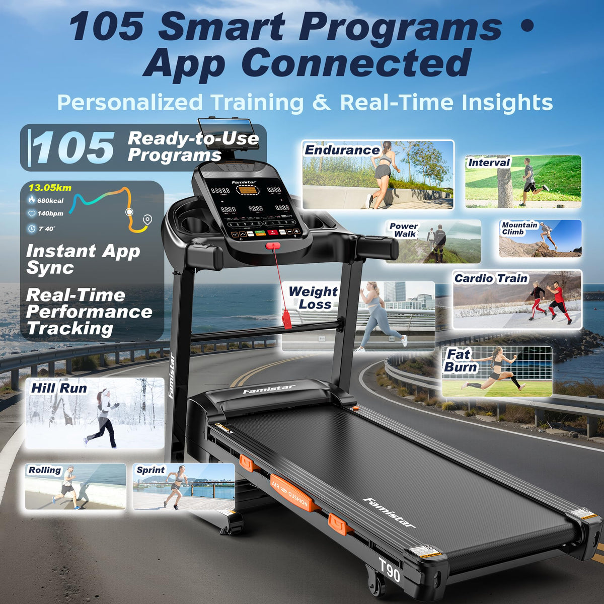 Foldable Treadmill with 18.5" Wide Belt X3345