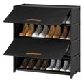 Black 5 Tier Shoe Cabinet with Door M404397
