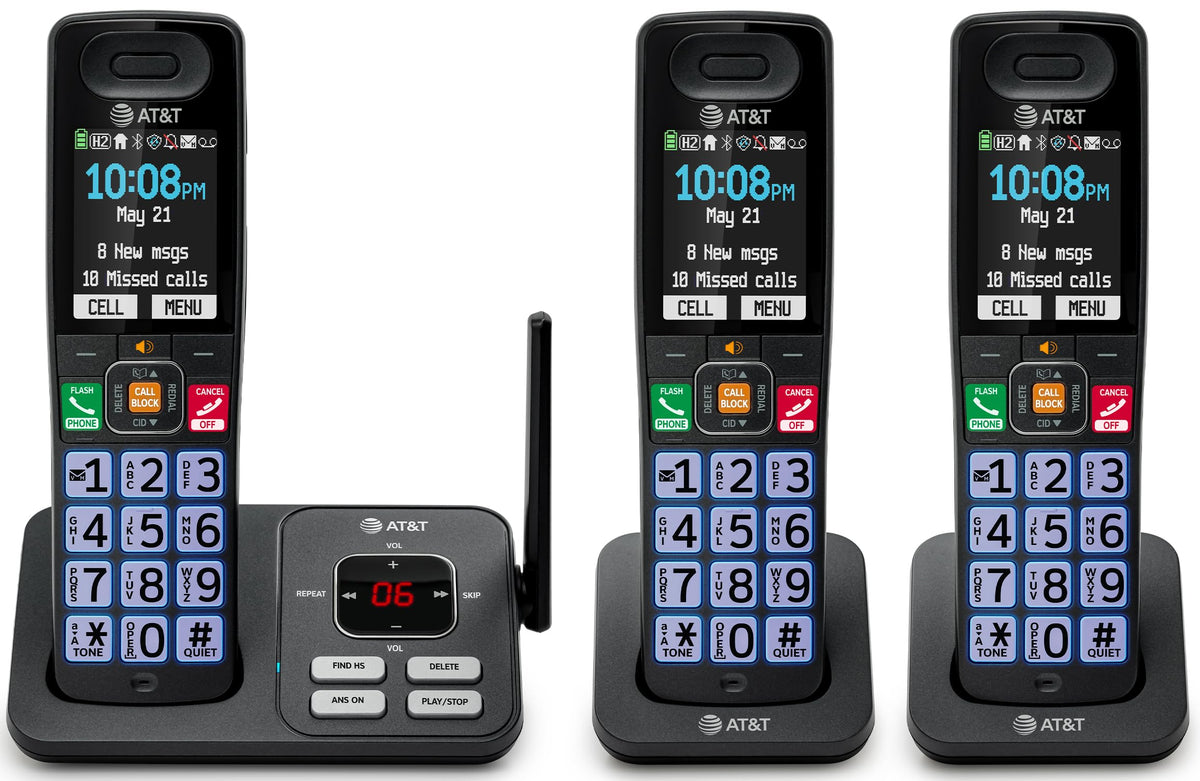 3 Handsets Cordless Phone with Answering System U44313