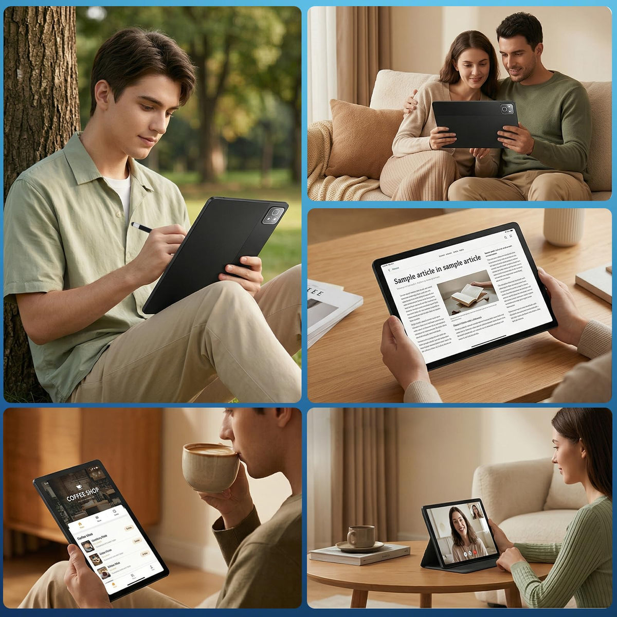 11 Inch 2 in 1 Android 16 Tablet with Keyboard Mouse Pen Case P551