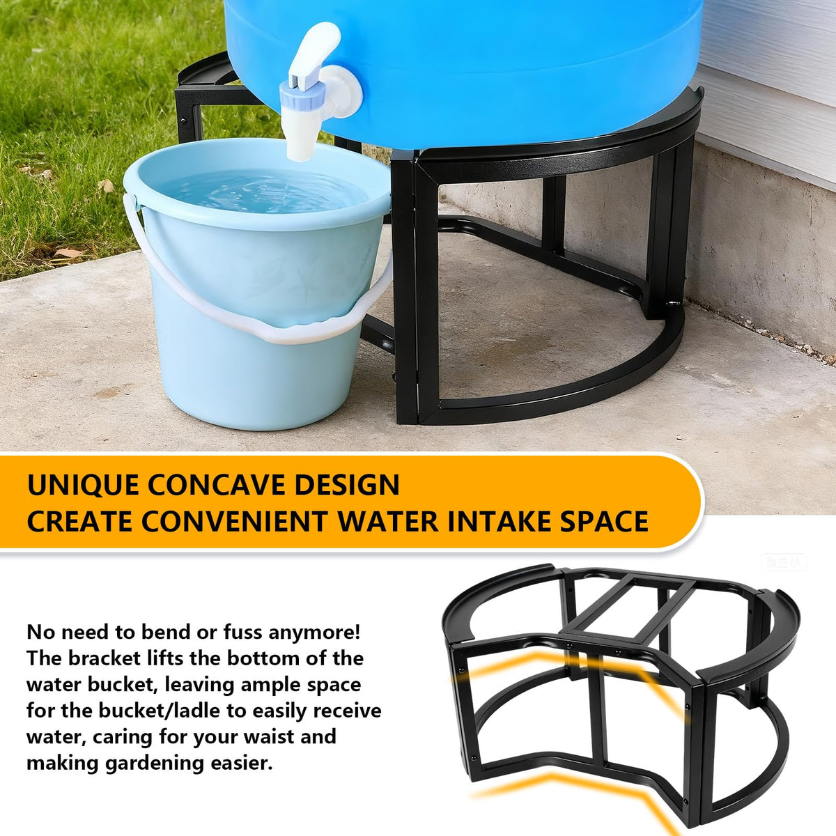 Stainless Steel Rain Barrel Stand for 45/50/55 Gallon Tanks U37106