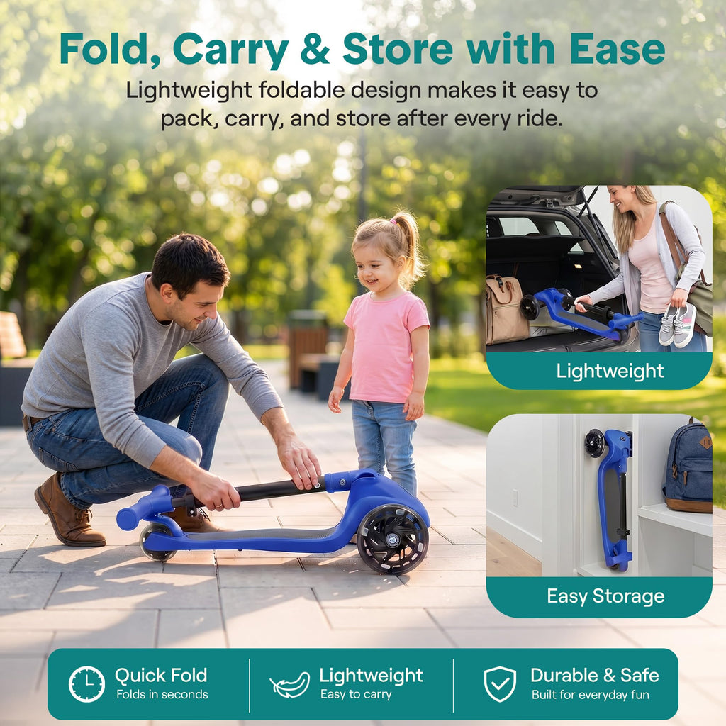 3-Wheel Toddler Scooter with LED Wheels V2290