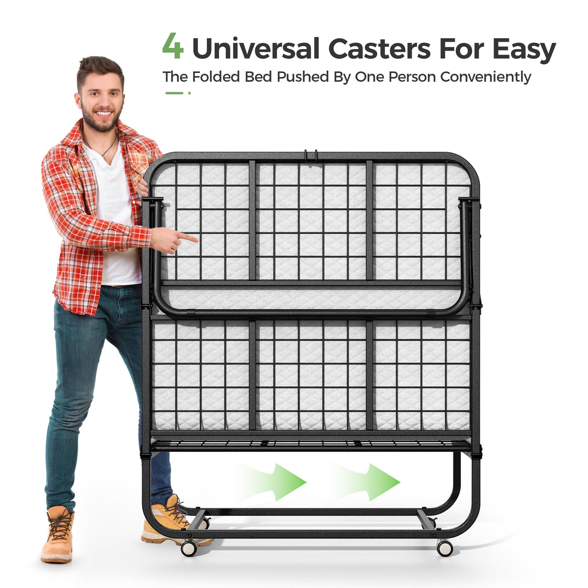 75" × 31" Folding Bed with Mattress I73920