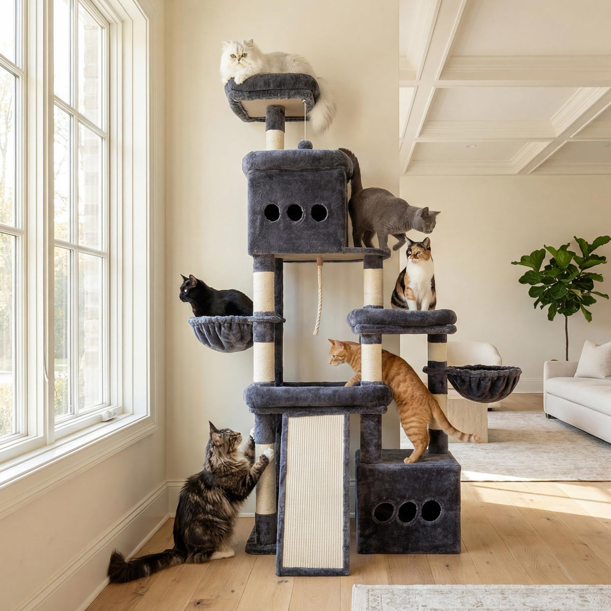 72.4-Inch Anti-Tip Cat Tree S781