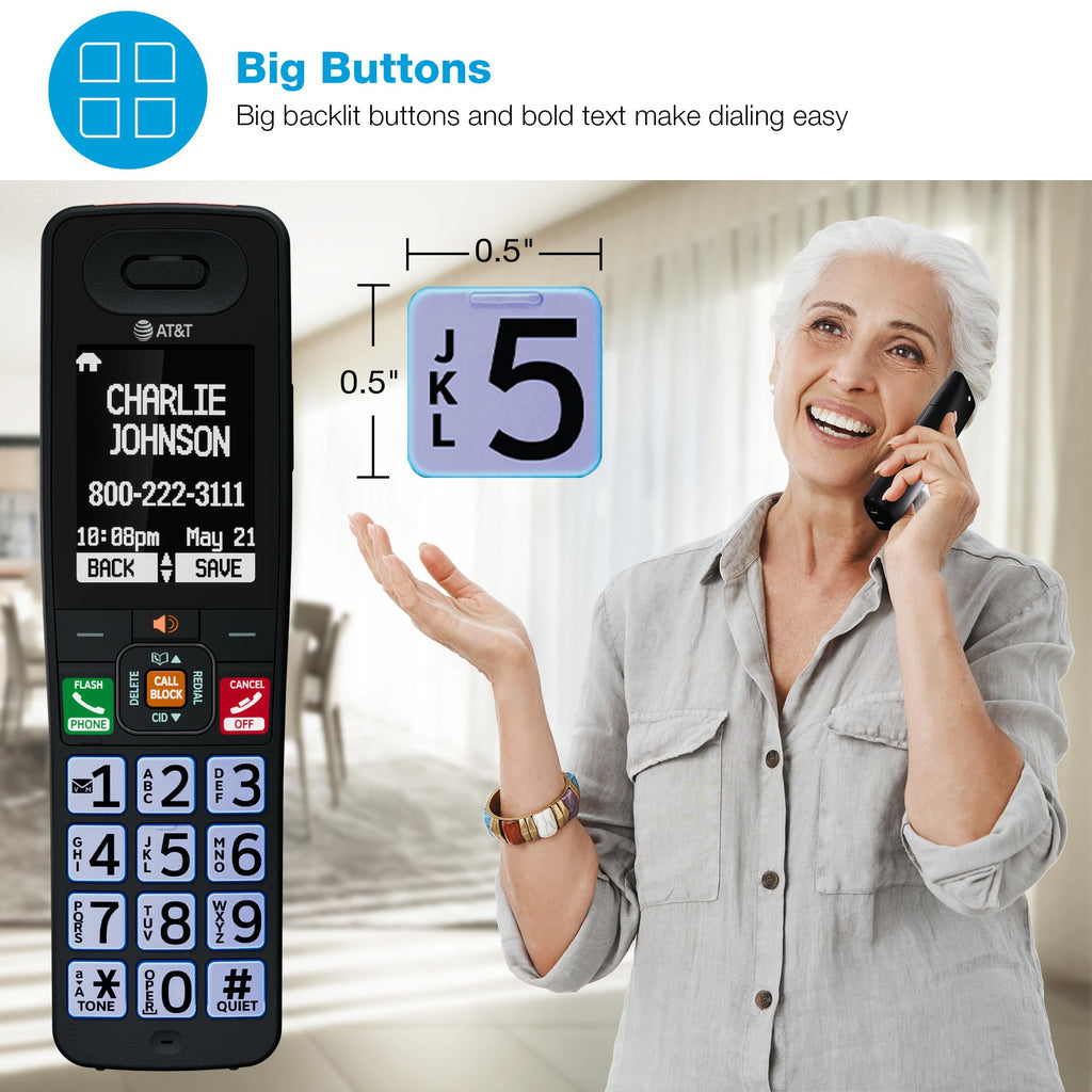 3 Handsets Cordless Phone with Answering System U44313