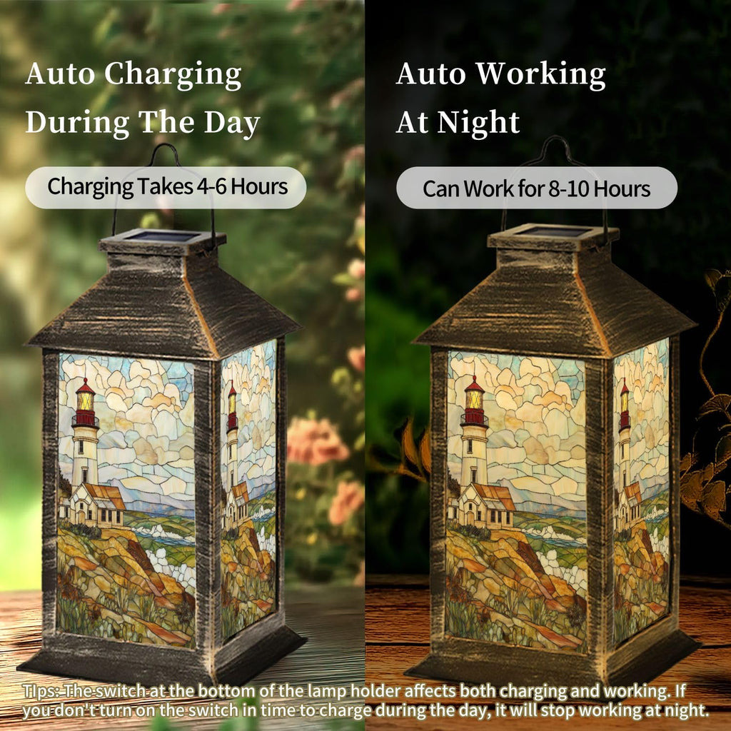 Solar Powered Outdoor Waterproof Hanging Lantern 1 Pack A439004