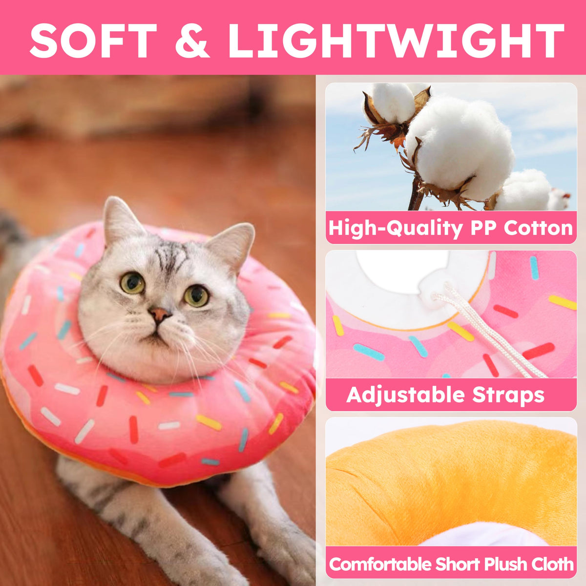 Soft Adjustable Cat Recovery Cone Collar K703024
