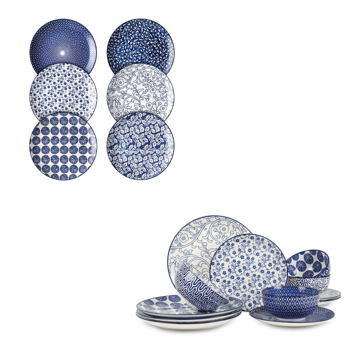 10 inch Porcelain Dinner Plates + 12-Pieces Dinnerware Sets V426019