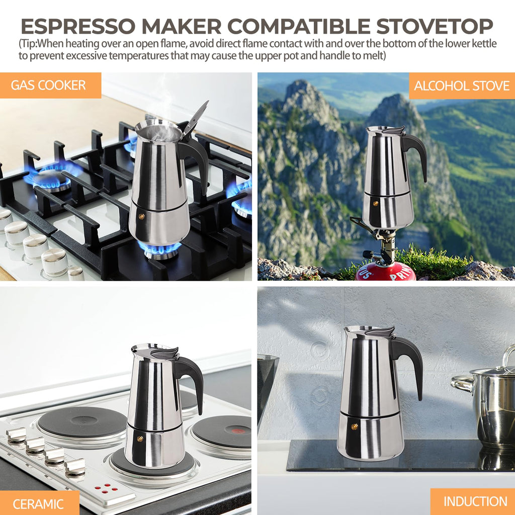 12 Cup Stainless Steel Moka Pot L793136
