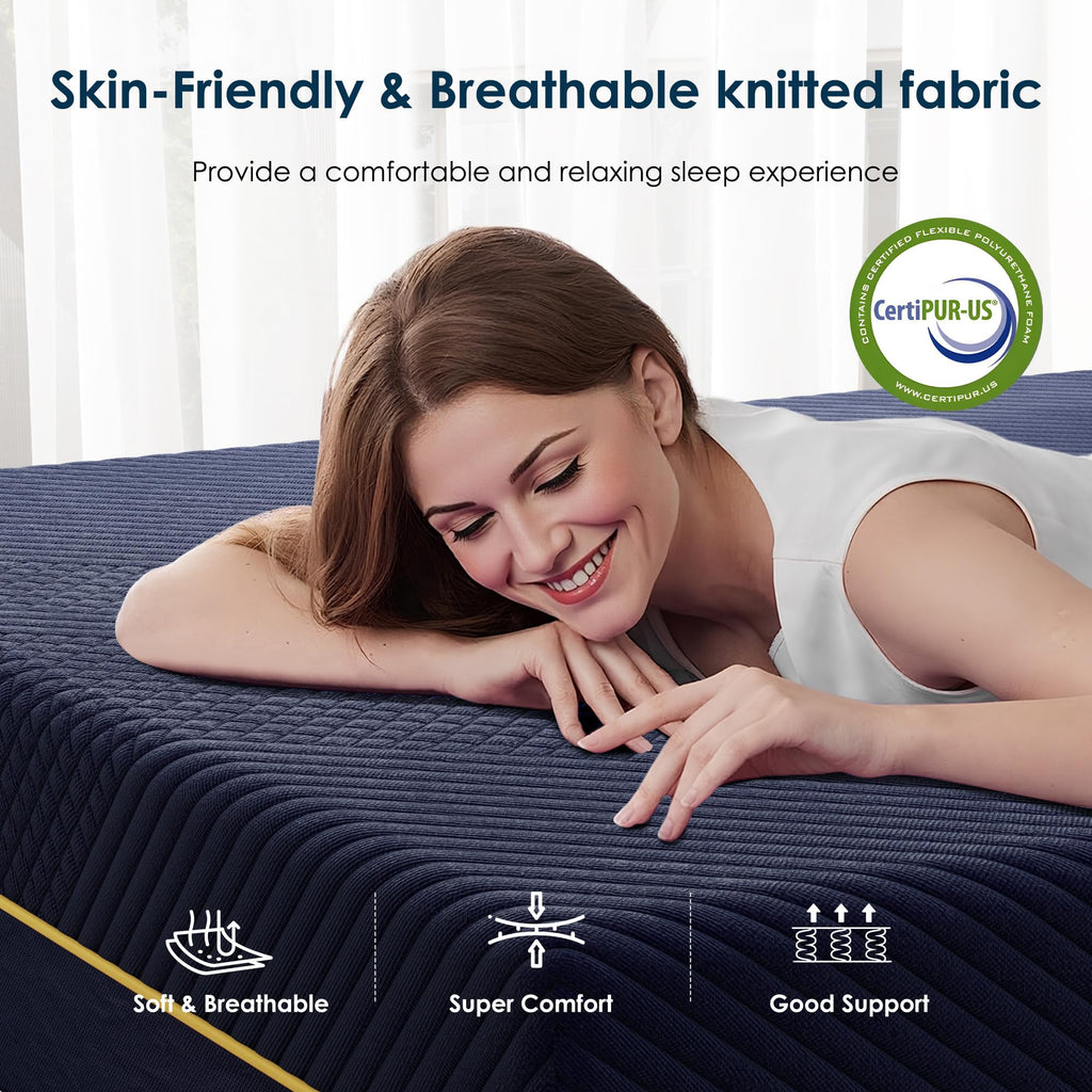 Twin 10 Inch Gel Infused Memory Foam Mattress Z8740