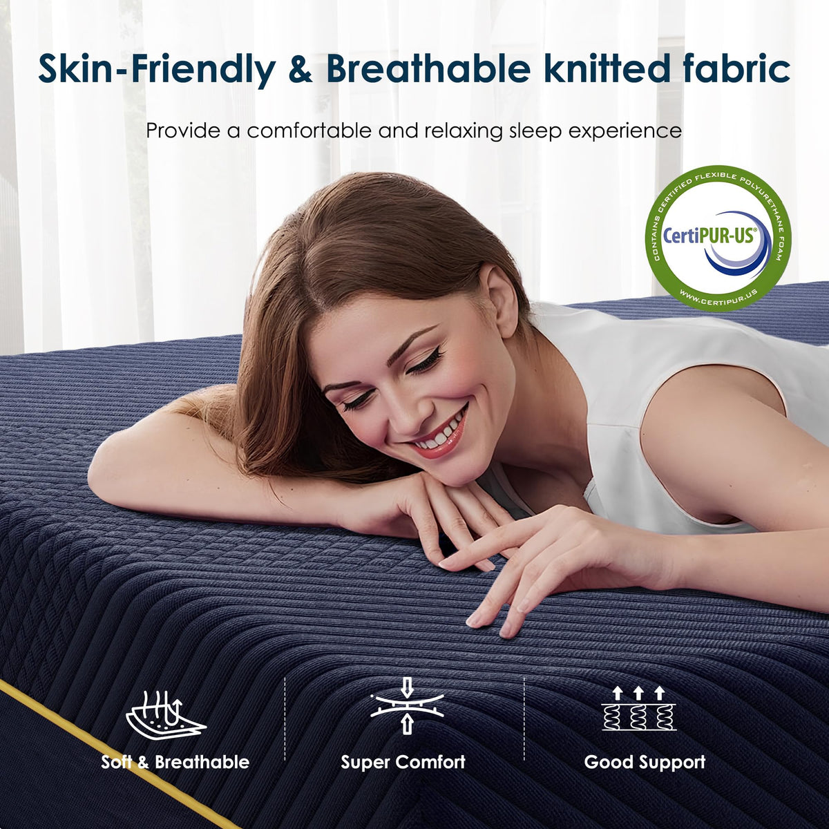 Twin 10 Inch Gel Infused Memory Foam Mattress Z8740