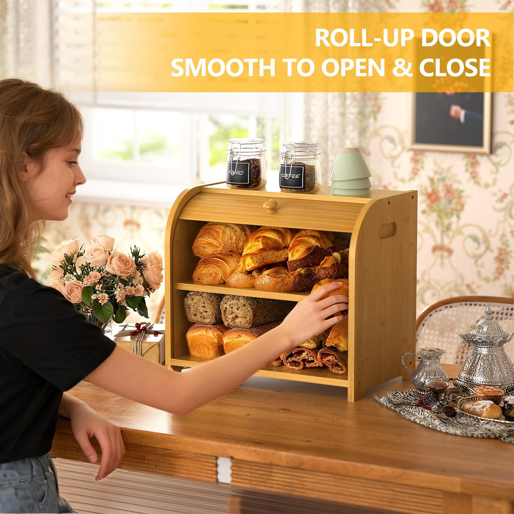 Bamboo Bread Box J9803