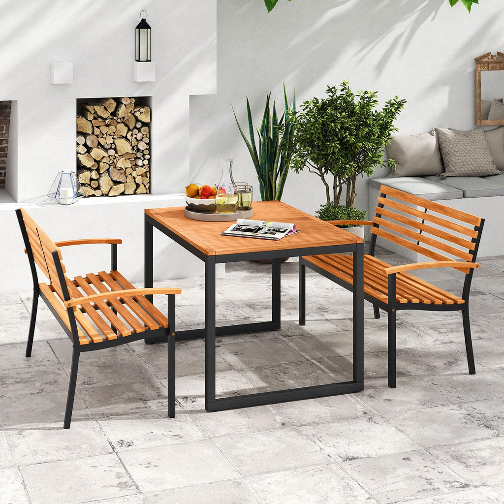 Acacia Wood 2-Person Outdoor Bench O83423