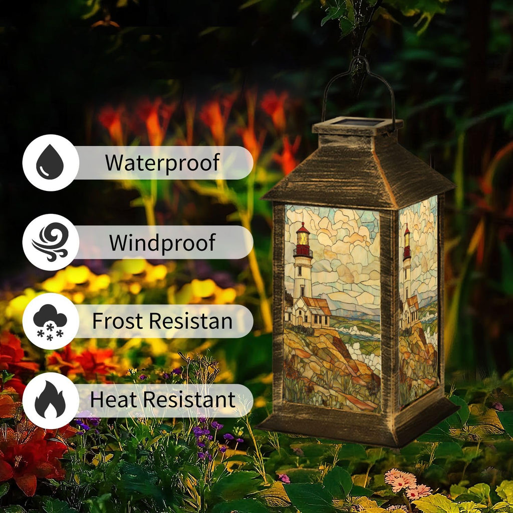 Solar Powered Outdoor Waterproof Hanging Lantern 1 Pack A439004