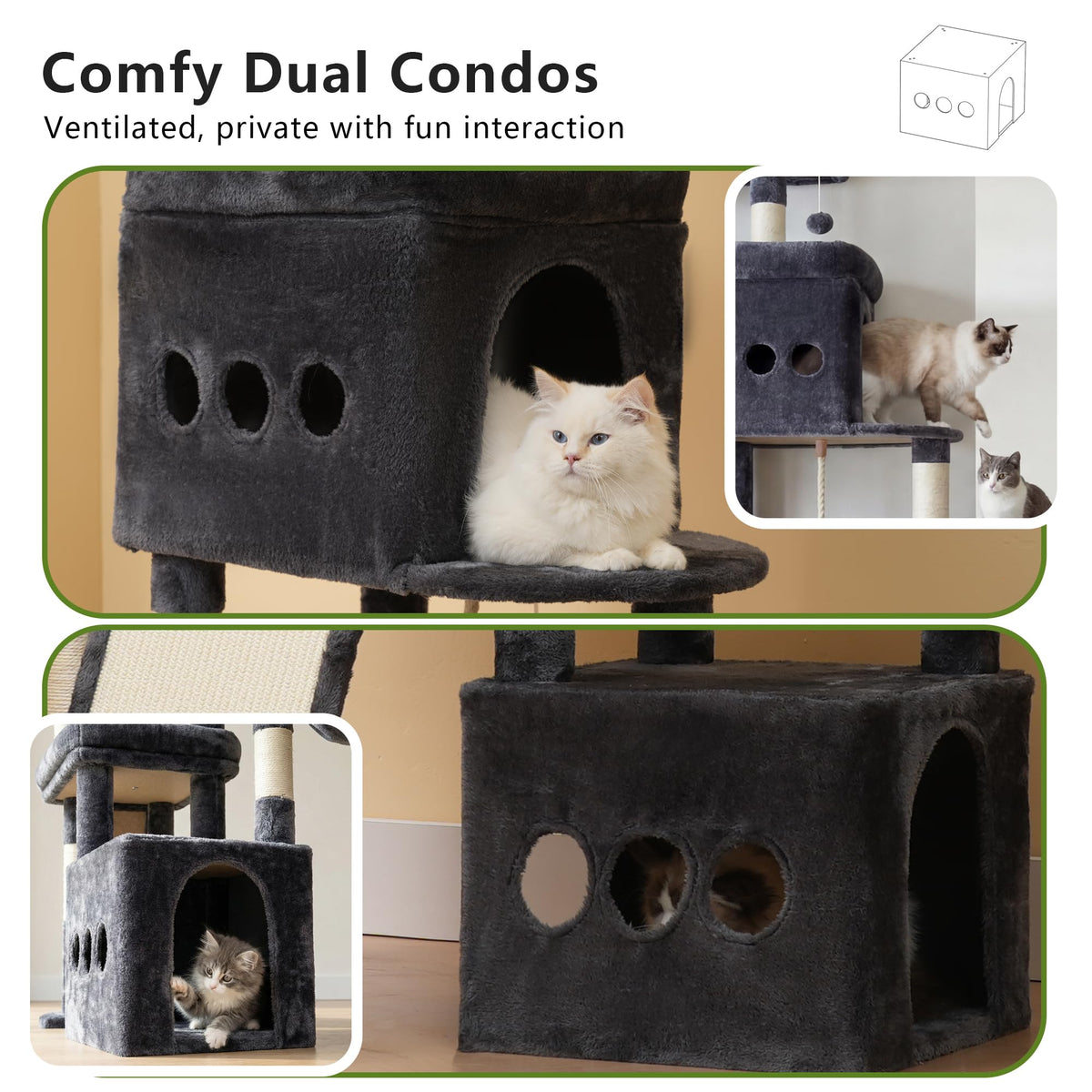 72.4-Inch Anti-Tip Cat Tree S781