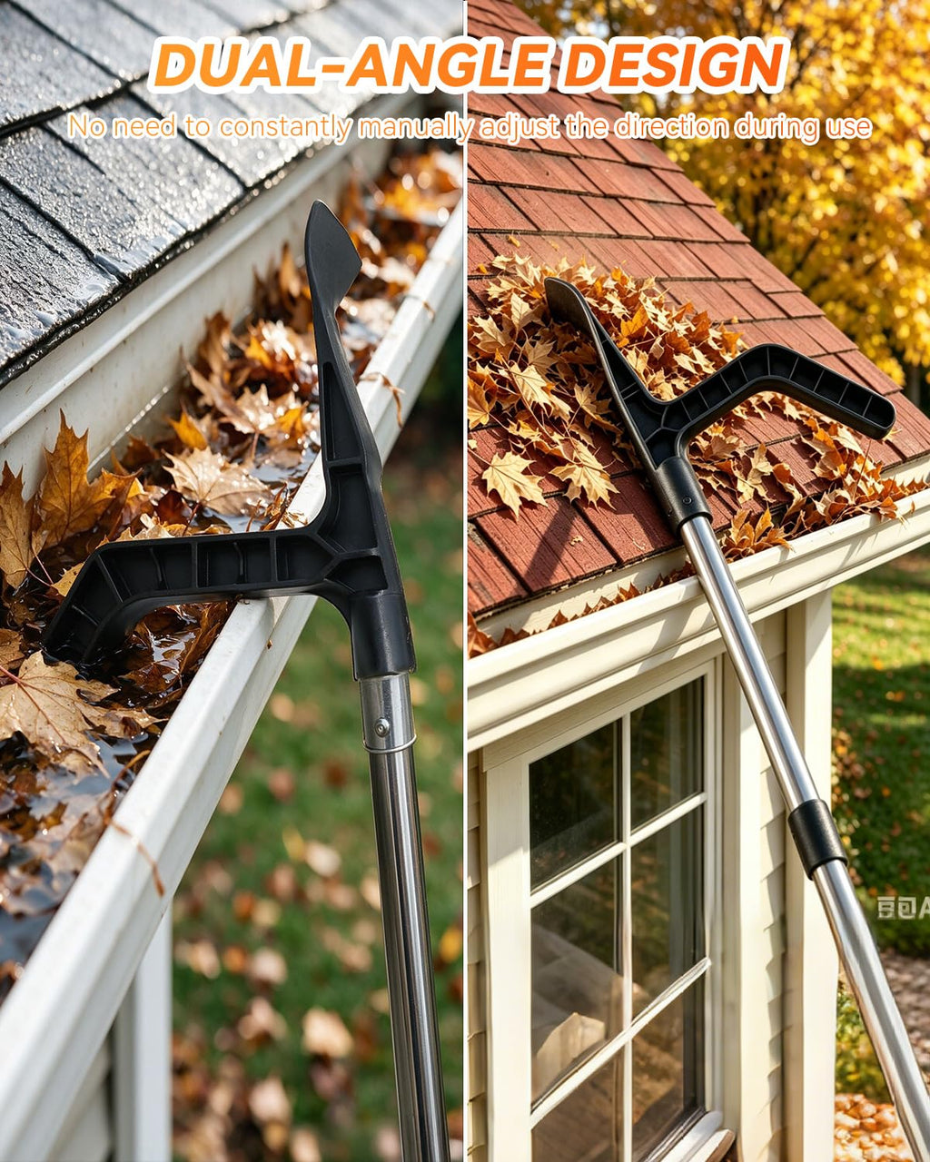 13FT Adjustable Gutter Cleaning Tool Kit with Brush Head J75675