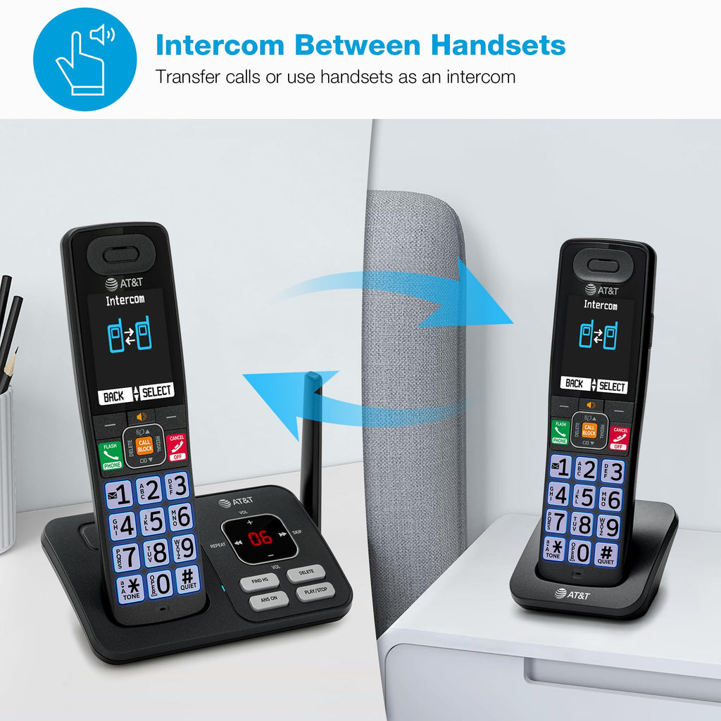 3 Handsets Cordless Phone with Answering System U44313