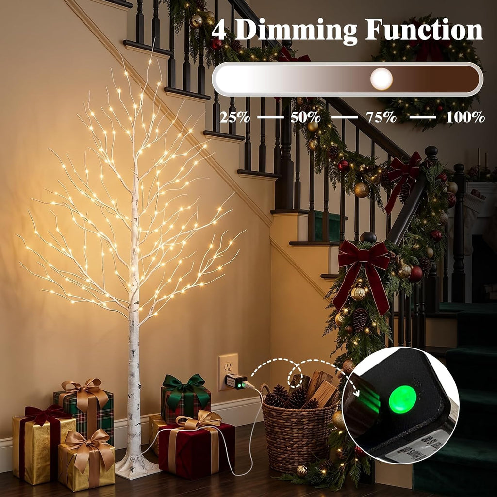 6ft Prelit White Christmas Trees 2Pack Q37964
